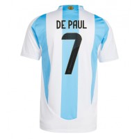 Muški Nogometni Dres Argentina Rodrigo De Paul #7 Domaci Copa America 2024 Kratak Rukav